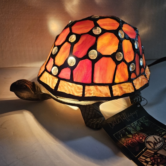 Dale Tiffany Other - Dale Tiffany Spice Turtle Stained Glass Lamp